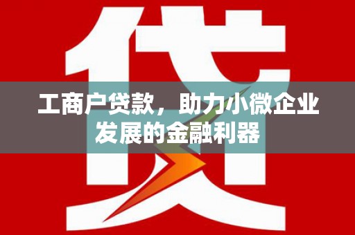 全椒工商户贷款，助力小微企业发展的金融利器