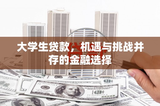 全椒大学生贷款，机遇与挑战并存的金融选择