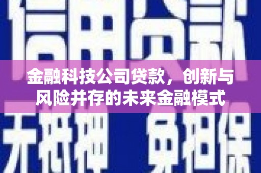 全椒金融科技公司贷款，创新与风险并存的未来金融模式