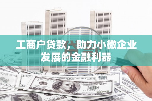 全椒工商户贷款，助力小微企业发展的金融利器