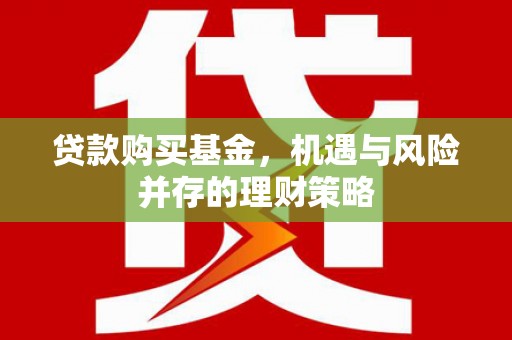 全椒贷款购买基金，机遇与风险并存的理财策略