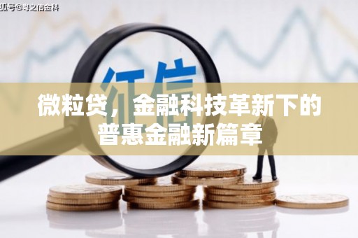 全椒微粒贷，金融科技革新下的普惠金融新篇章