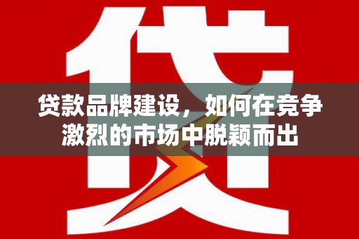 全椒贷款品牌建设，如何在竞争激烈的市场中脱颖而出
