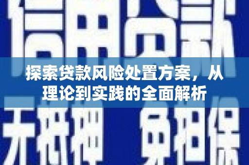 全椒探索贷款风险处置方案，从理论到实践的全面解析